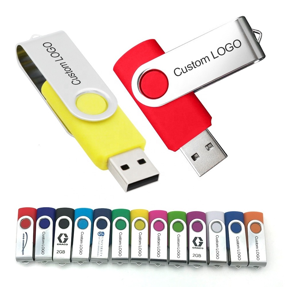 2024 Top Sales 100% original brand Swivel USB Stick 1GB 2GB 4GB 8GB 16GB 32GB 64GB 128GB Pendrive mini USB Flash Drives