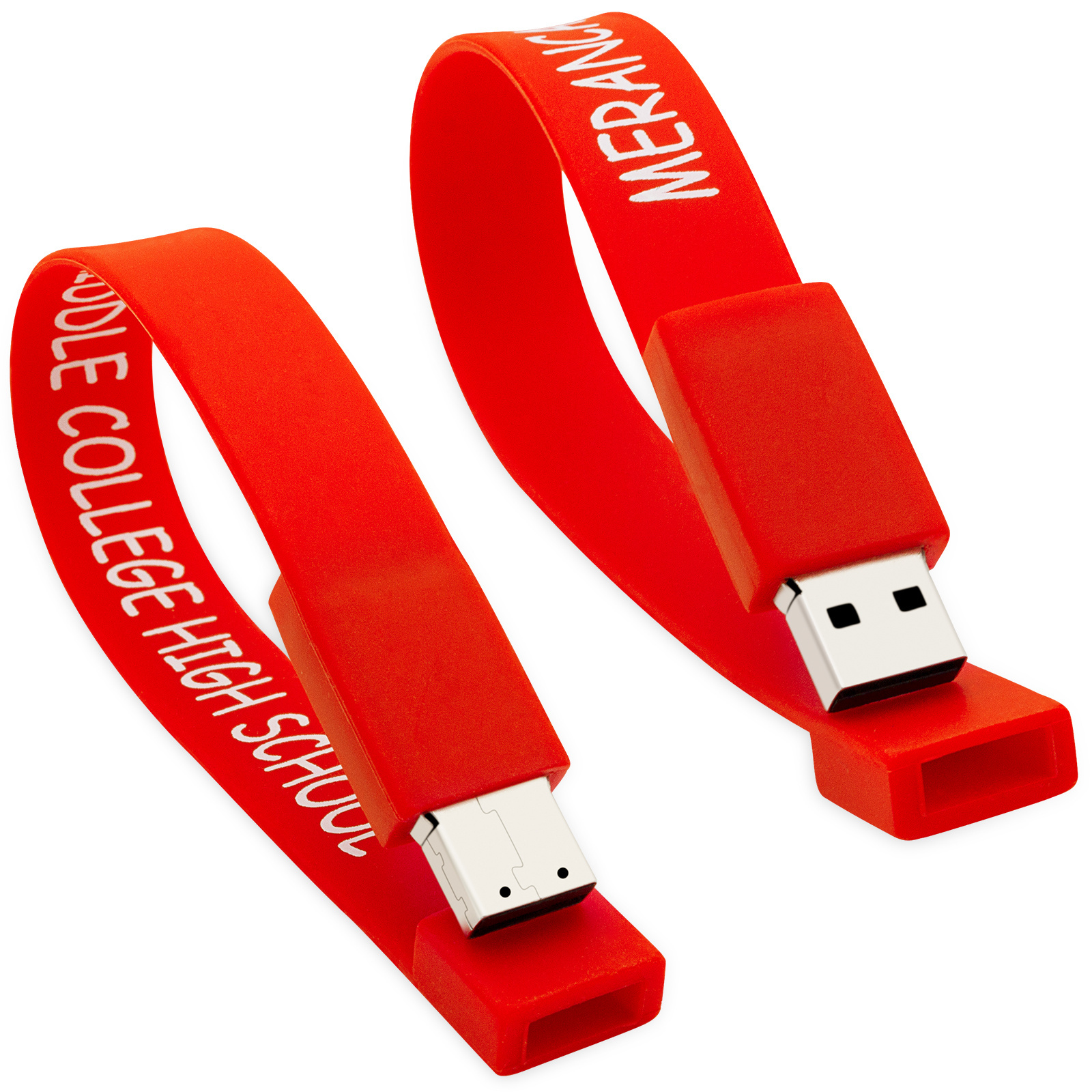 2024 Hot Selling Soft Silicone Custom Logo Bracelet Pendrive 1G 2G 4G 8G 16G 32G 64GB 128GB USB Flash Drive