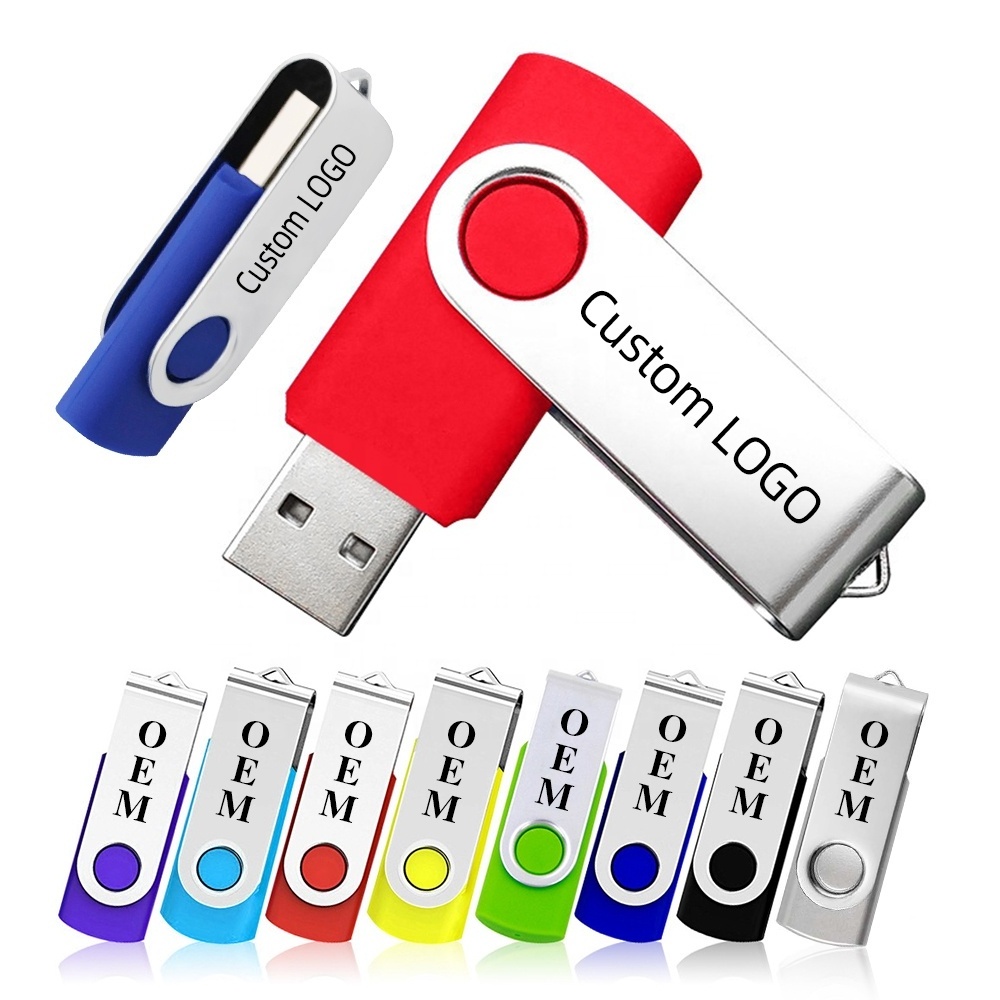 2024 Top Sales 100% original brand Swivel USB Stick 1GB 2GB 4GB 8GB 16GB 32GB 64GB 128GB Pendrive mini USB Flash Drives