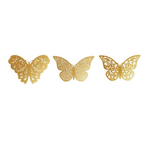 DIY Home Wall Decoration Sticker Metallic Feel 3D Butterfly Wall Sticker