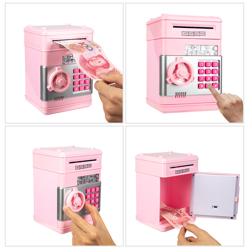 Piggy Banredafe Money Box Children Digital Coins C Harness Plastic Window Box Customized Kids Toy Rectangle Money bank