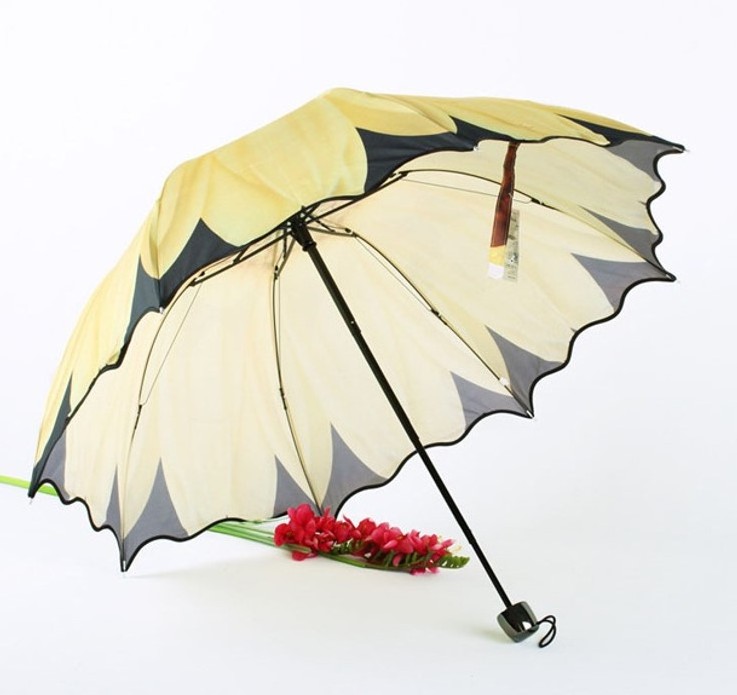 sunflower umbrella straight novelty gift umbrella sunny rain wholesale