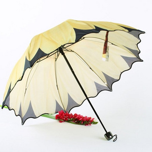 sunflower umbrella straight novelty gift umbrella sunny rain wholesale