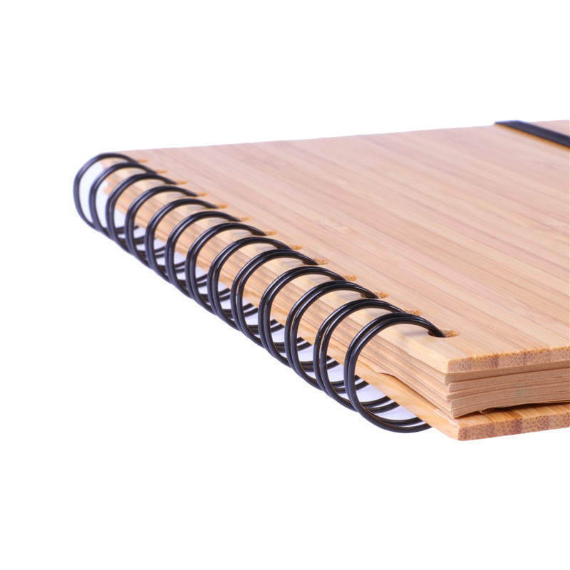 Oempromo Custom Recycled Bamboo Cover Notebook Set with Pen Printed Spiral A5 A6 A4 A7 Sizes Customizable Paper PP Cover Diaries