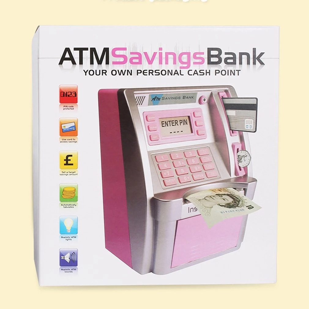 Electronic Atm Piggy Bank Children Digital Coins Wholesale Cheapest Piggy Bank  Customized Kids Toy Rectangle money bank