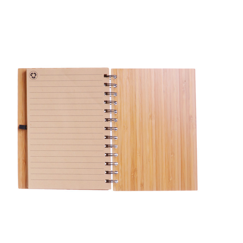 Oempromo Custom Recycled Bamboo Cover Notebook Set with Pen Printed Spiral A5 A6 A4 A7 Sizes Customizable Paper PP Cover Diaries