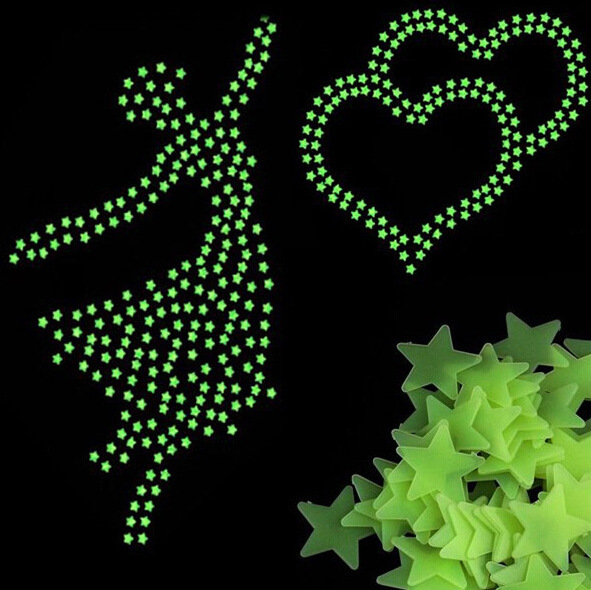 DIY Glow In the Dark Luminous Fluorescent 3D Star Wall Sticker