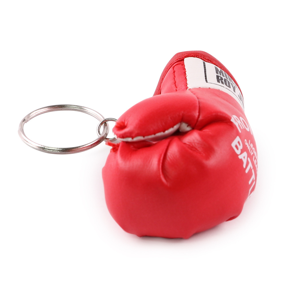 Oempromo custom PU leather promotional gifts mini boxing gloves key chain