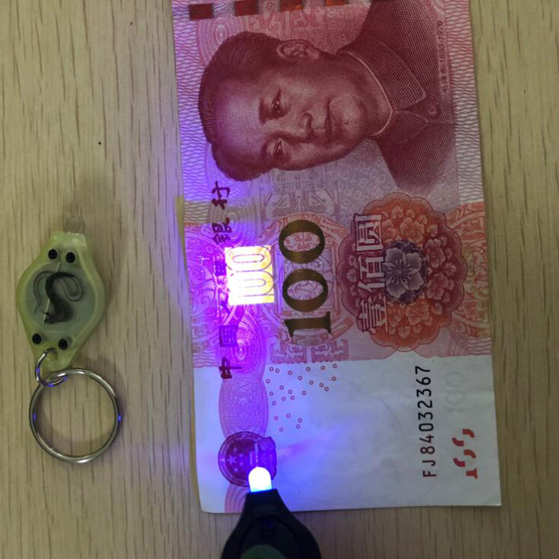 OEMPROMO custom mini UV Purple Light LED Flashlight Keychain