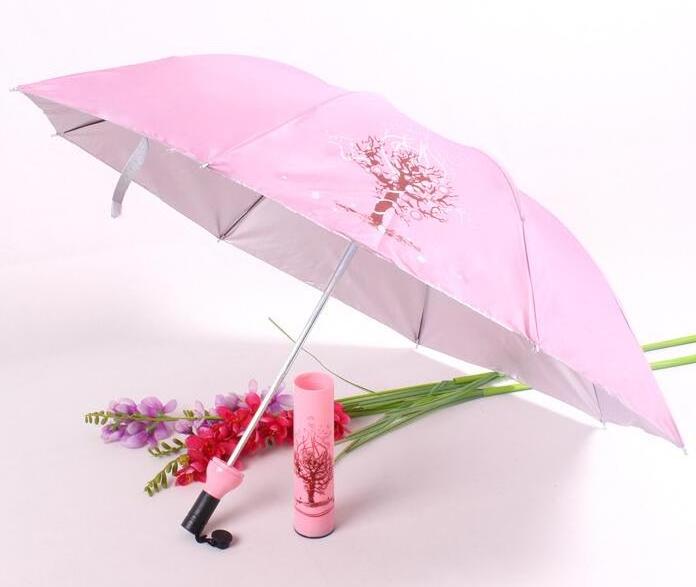 Custom printing 3 fold Wine bottle beach umbrella