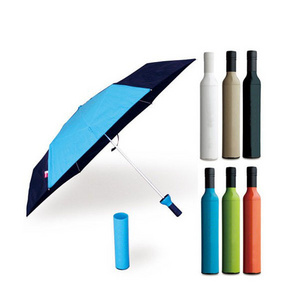 Custom printing 3 fold Wine bottle beach umbrella