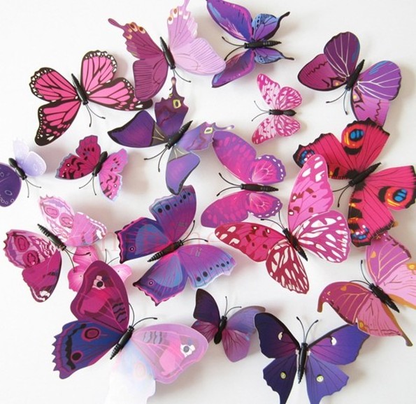 Oempromo Home Decoration Poster Butterfly 3D Wall Sticker OEM Customized Size