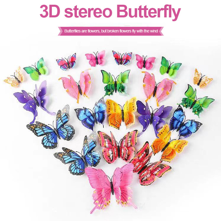 Oempromo Home Decoration Poster Butterfly 3D Wall Sticker OEM Customized Size