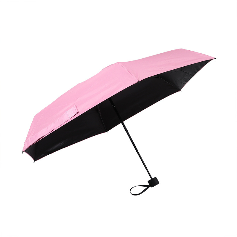 Oempromo custom cheap promotional gift 5 folding pocket umbrella mini umbrella