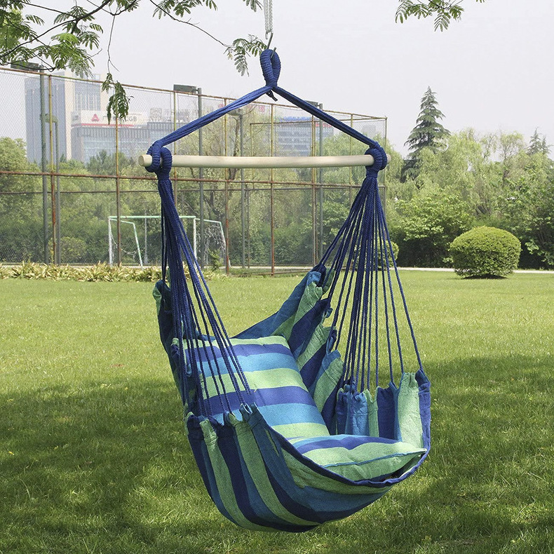 Comfort Camping Canvas Hanging Swing Hammock Colorful Swing with Pillow