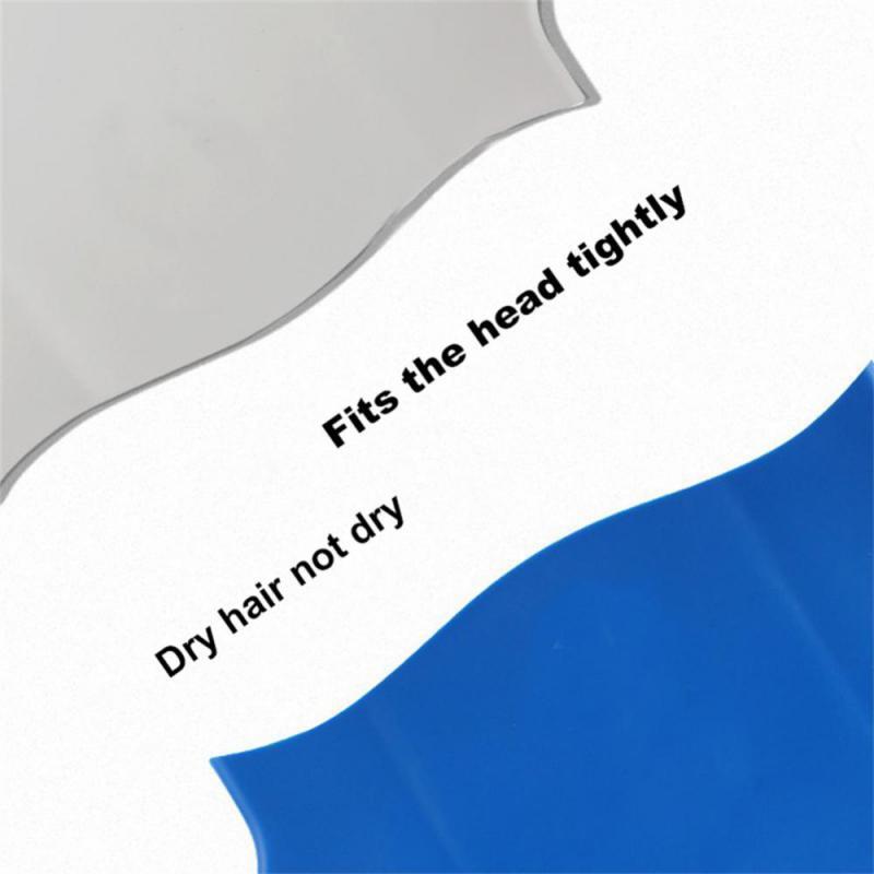 Silicone Swimming Cap Solid Color Waterproof Not Reinforcing Head Guards Ear Protection Long Hair Swimming Pool Hat Bathing Cap