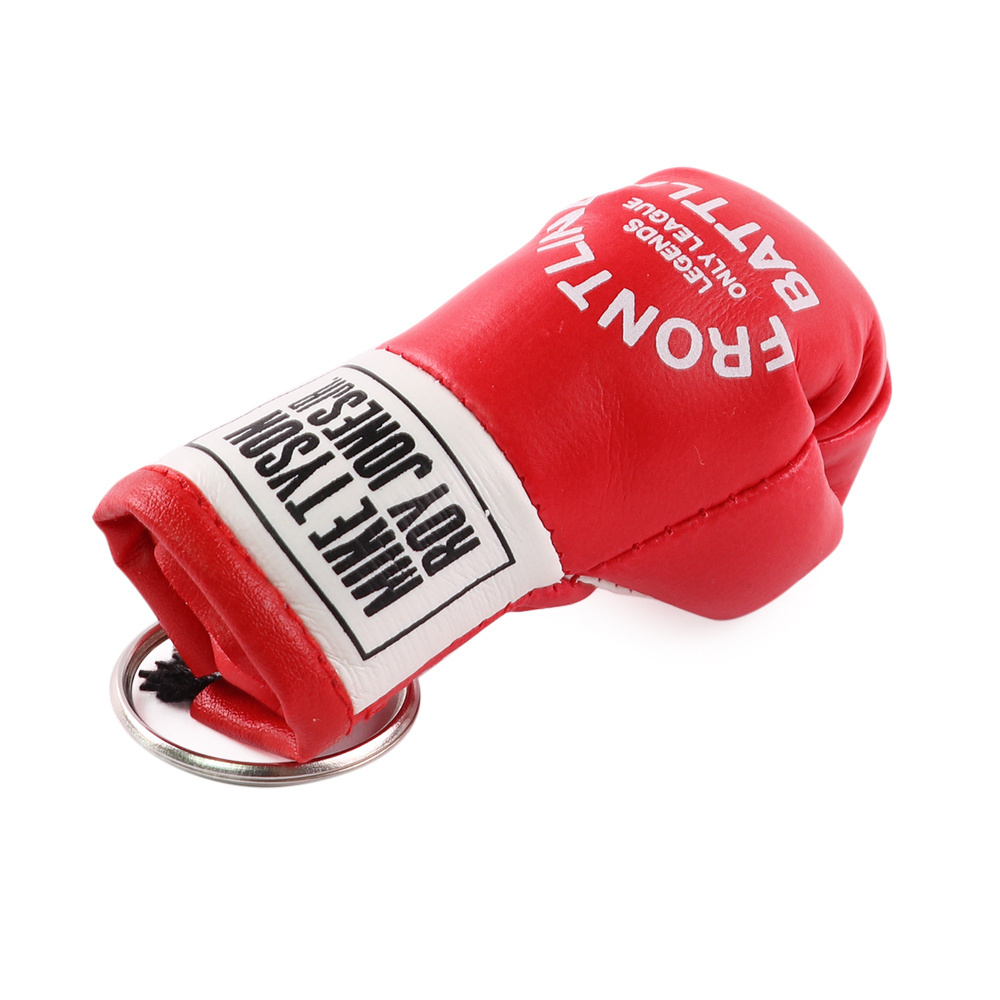 Oempromo custom PU leather promotional gifts mini boxing gloves key chain