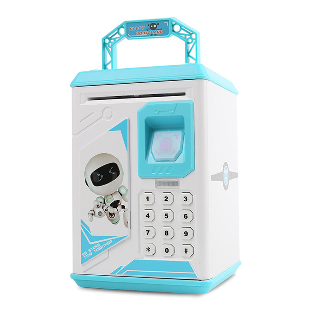 Hotsale Electronic Safe Box Fingerprint Piggy Bank Cash Kids Fingerprint Electronic ATM  piggy bank money saving box money bank