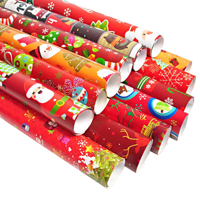 Gift packing paper roll Christmas custom gift wrapping paper