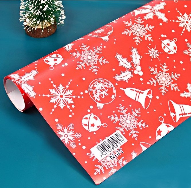 Gift packing paper roll Christmas custom gift wrapping paper