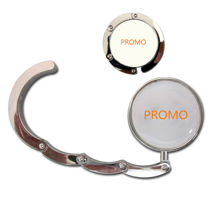 Oempromo custom folding bag holder and custom logo purse hanger hook