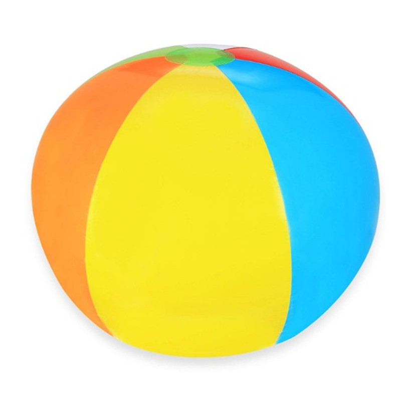 Oempromo clear pvc inflatable 24 inch beach ball with logo printing