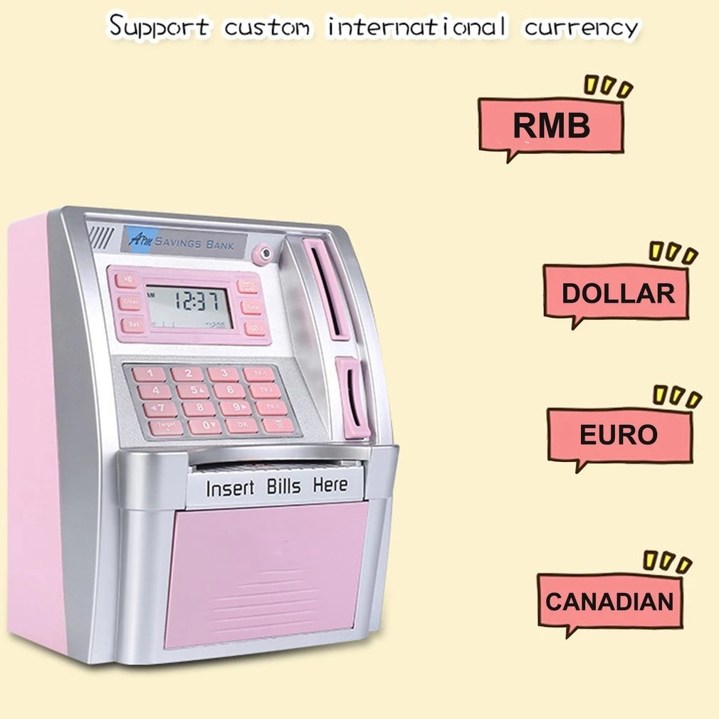 Electronic Atm Piggy Bank Children Digital Coins Wholesale Cheapest Piggy Bank  Customized Kids Toy Rectangle money bank