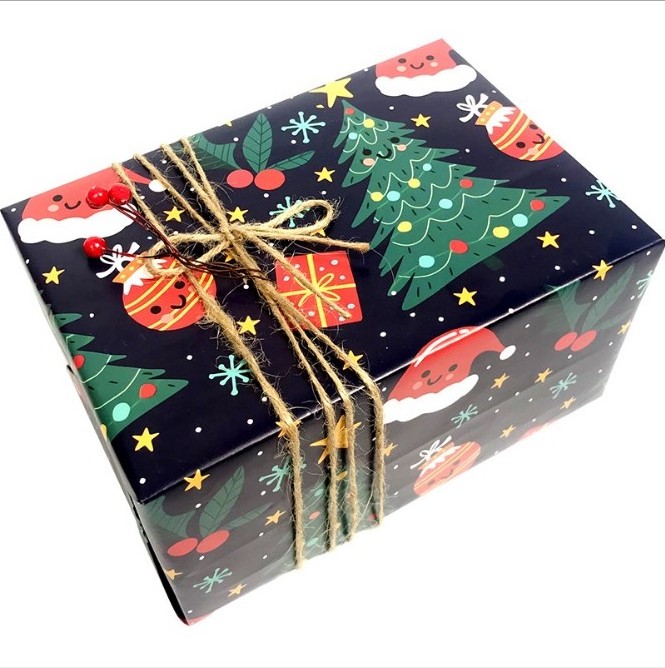 Gift packing paper roll Christmas custom gift wrapping paper