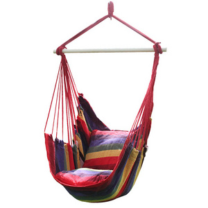 Comfort Camping Canvas Hanging Swing Hammock Colorful Swing with Pillow