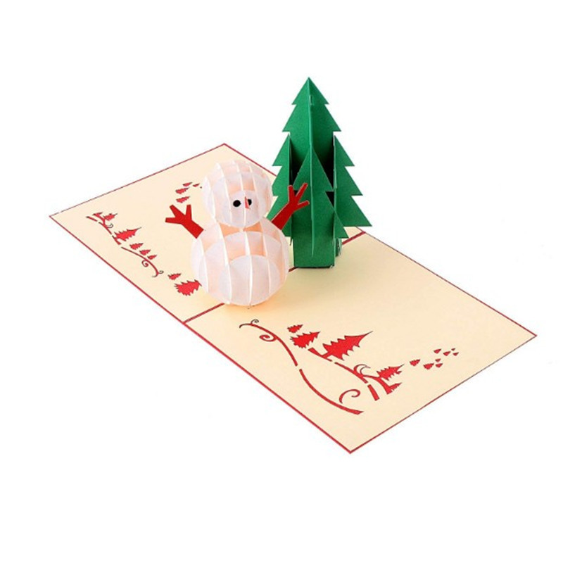 Oempromo handmade custom paper 3d pop up christmas cards