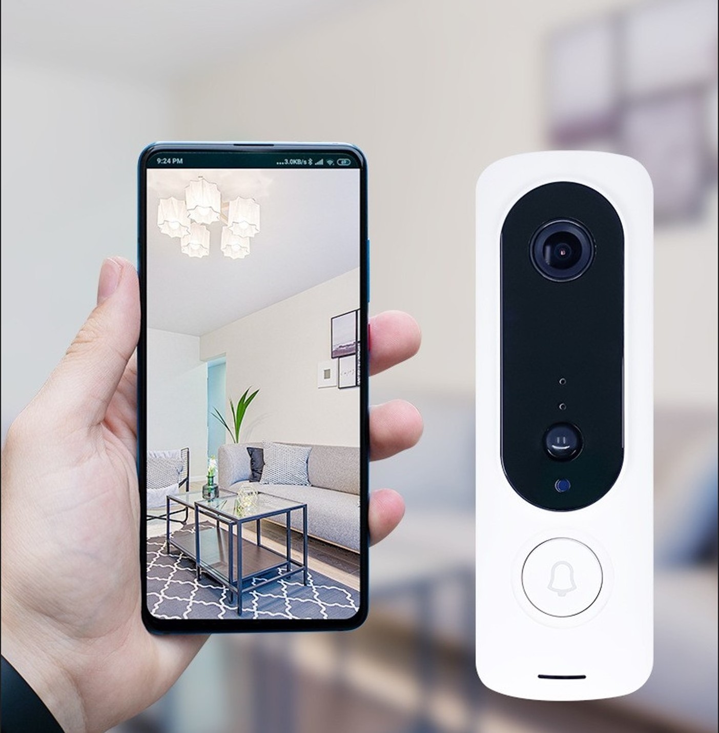 Low power visual face recognition AI induction video camera smart wireless doorbell video surveillance camera