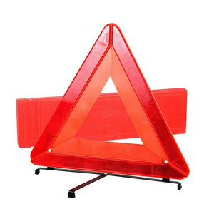 Warning Triangles, Aolvo Reflective Triangle Foldable Triangle Reflector Alerts Car Emergency Kit Roadside Warning Sign with Car