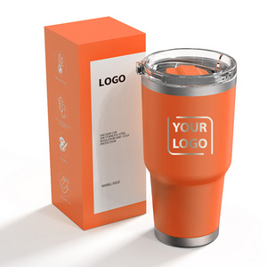 Wholesale 30oz Matte Color Leopard Curve Tumbler Stainless Steel Vacuum Insulated 30 oz Ozark Trail Rtic Tumbler With Box 30oz