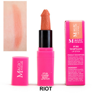 Ready To Ship 6 colors Custom logo Organic penis Lipstick moisturizing Mushroom matte Lipstick