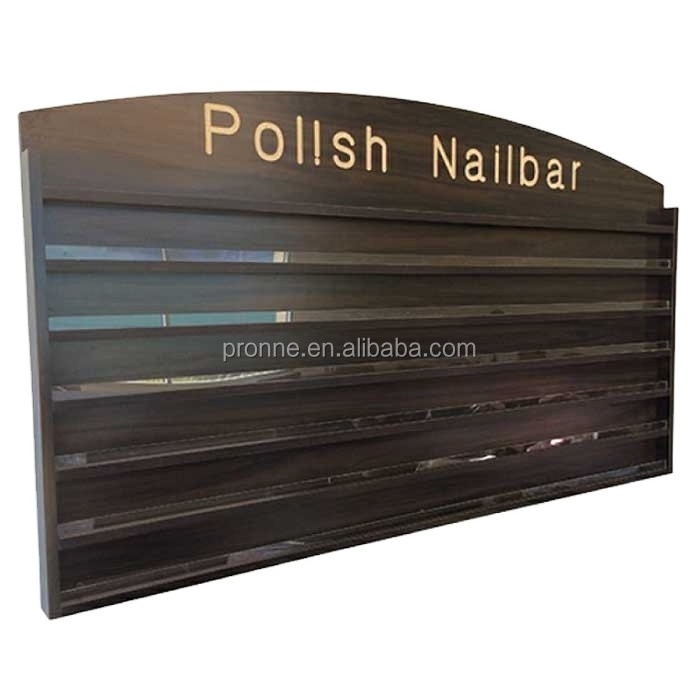 7 Tier Black Wall Mount Nail Polish Rack Display Organizer Shelf