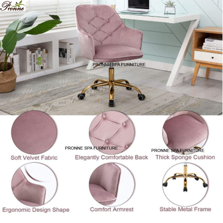 antique simple leisure nail salon furniture swivel adjustable purple manicure chair with wheels wholesale