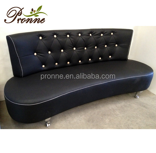 New design nail spa salon long couch/waiting sofa chair