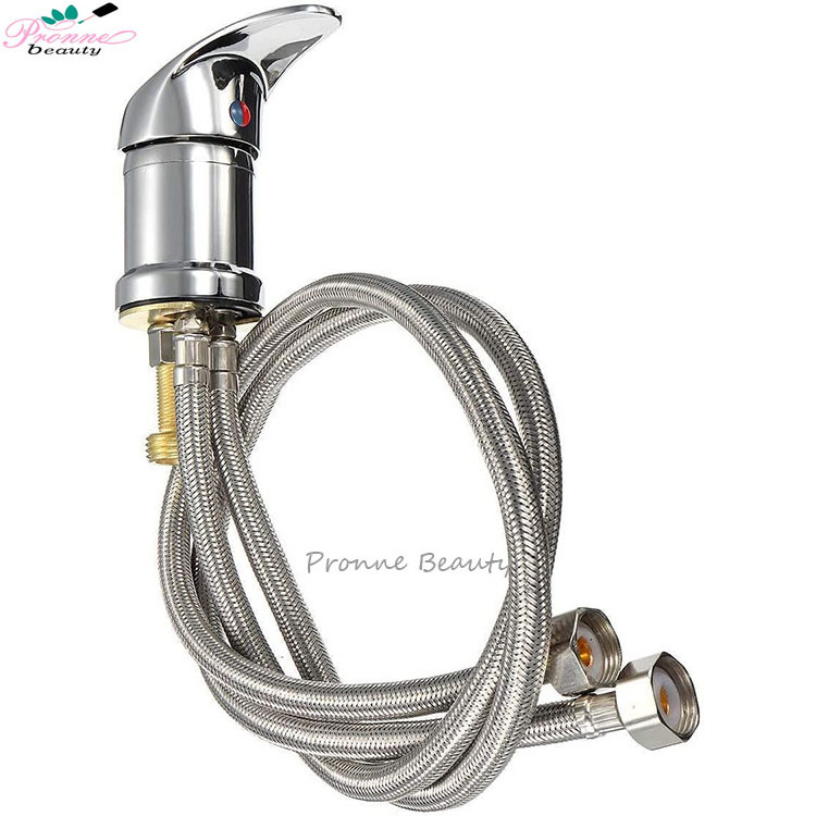 Spa Beauty Salon Shampoo Bowl Sink Hair Salon Accessories Bathroom hot and Cold Water Faucet Spray Hose Set