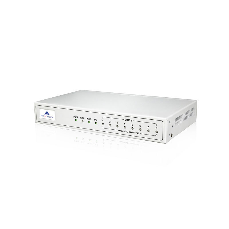 Hot Sale VoIP fxs/fxo gateway ,NewRock 8FXO ip gateway