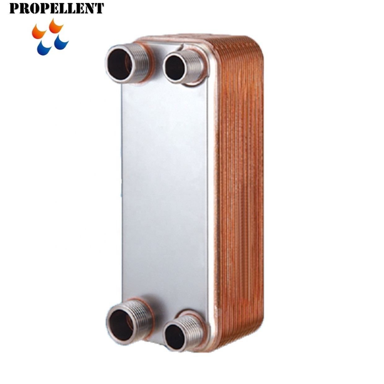 Industrial heat exchanger R22 R410A chiller evaporator copper brazed plate heat exchanger