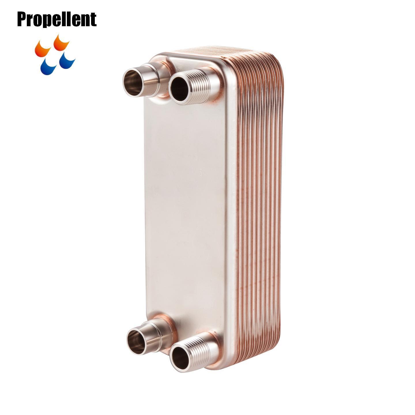 Customized Copper Brazed Plate Heat Exchanger for use with Outdoor Wood Boilers, Domestic Hot Water Heating