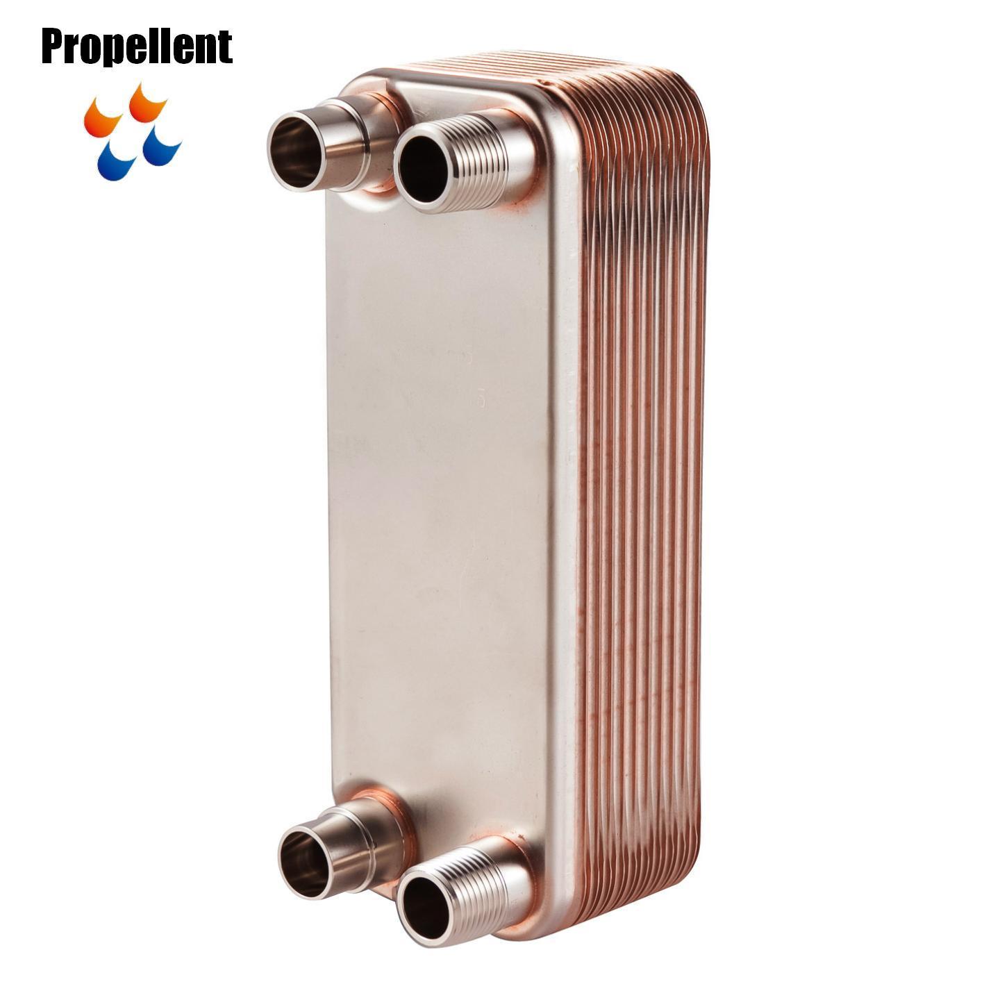 Customized Copper Brazed Plate Heat Exchanger for use with Outdoor Wood Boilers, Domestic Hot Water Heating