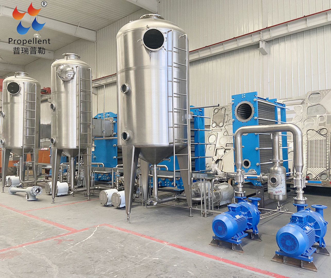 Professional New Plate Evaporation System Experiment Device Stainless Steel Condenser Evaporator for Dextrose