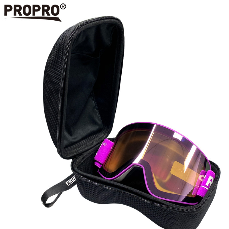 Wholesale and Custom Large capacity Ski goggles box portable snow goggles protective hard case EVA box for snow glasses