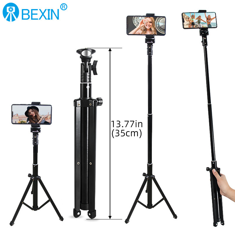 BEXIN wholesale studio accessories lengthened mini mobile phone live tripod suitable for mobile phone camera tripod