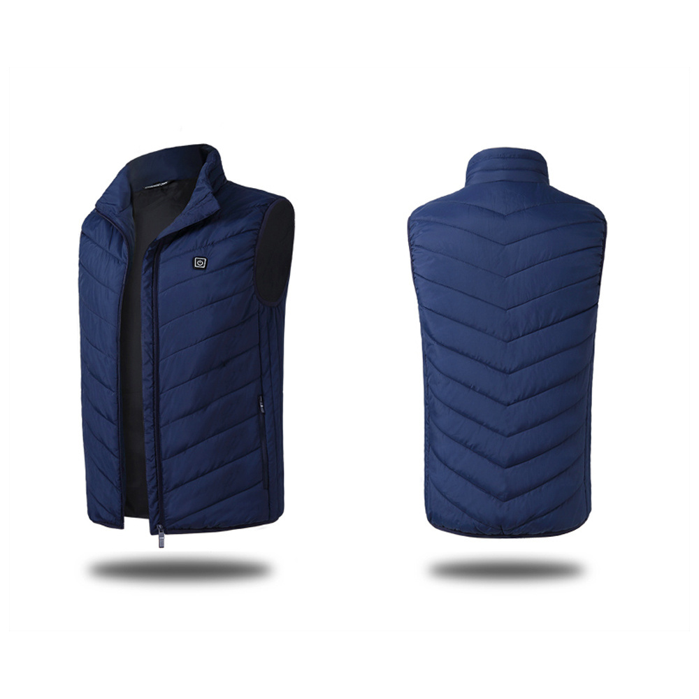 down winter warm vest three-speed temperature control down fiber heating vest outdoor safety vest M001