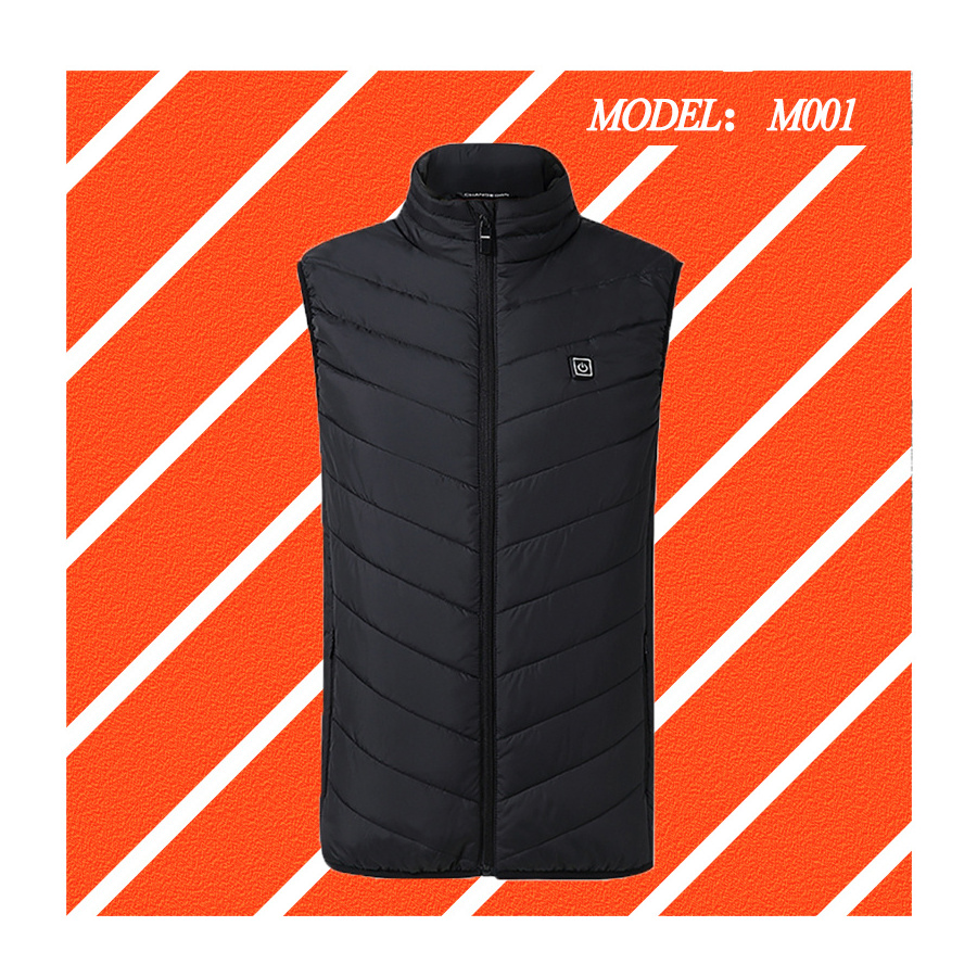 down winter warm vest three-speed temperature control down fiber heating vest outdoor safety vest M001