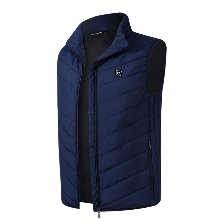 down winter warm vest three-speed temperature control down fiber heating vest outdoor safety vest M001