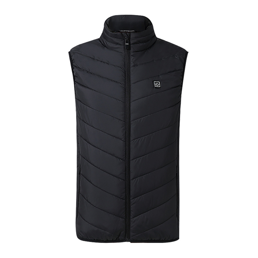 down winter warm vest three-speed temperature control down fiber heating vest outdoor safety vest M001