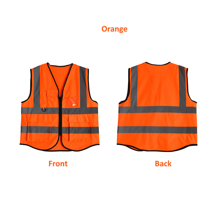 Wholesale reflective safety vests  high visibility blue reflective mesh construction jackets